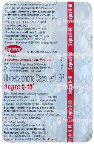 Septa Q10 180 MG | Order Septa Q10 180 MG Capsule Online at Truemeds