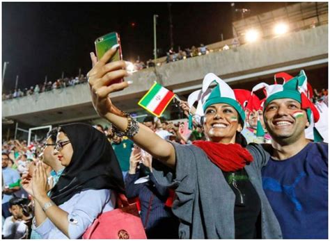 Iranian women were allowed to watch their national team playing in ...