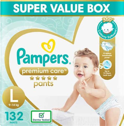 Buy PAMPERS PREMIUM CARE SUPER VALUE BOX PACK LARGE (PACK OF 132 ...