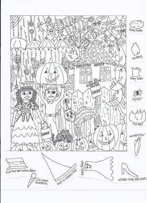 Halloween Hidden Pictures Printable