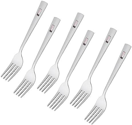 Buy TIARA Sigma 6pc Dinner Fork 17cm Length Stainless Steel for Kitchen ...