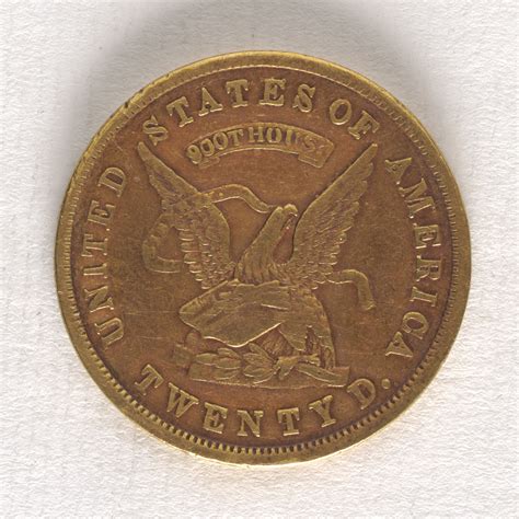20 Dollars, United States Assay Office of Gold, United States, 1853 | Smithsonian Institution