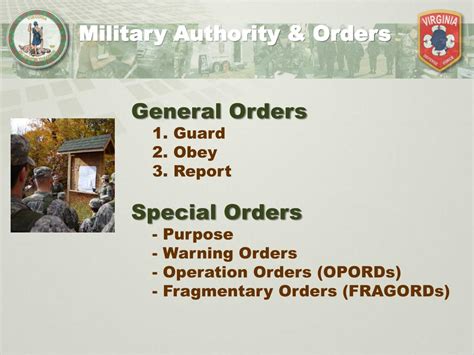 PPT - Military Authority and Orders PowerPoint Presentation, free ...