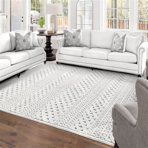 My Texas House Jessie, High- Low, Geometric, Area Rug, Natural Gray, 7 ...