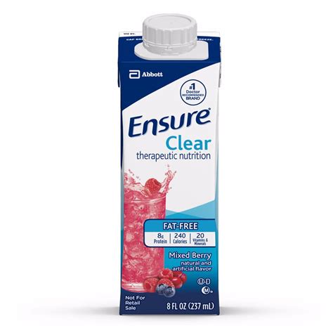 Ensure Clear Therapeutic Nutrition Drink / Mixed Berry / 8 fl oz / Case ...
