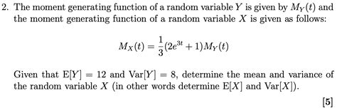 Image result for Moment Generating Function of Random Variable