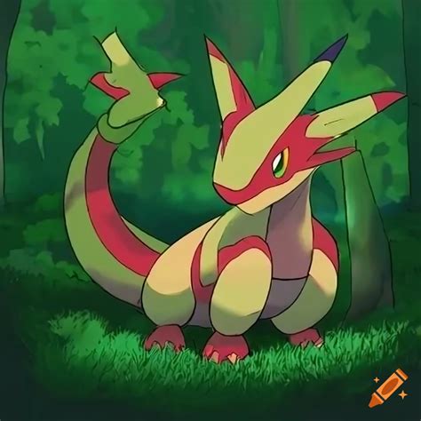 A grass and dragon type pokemon