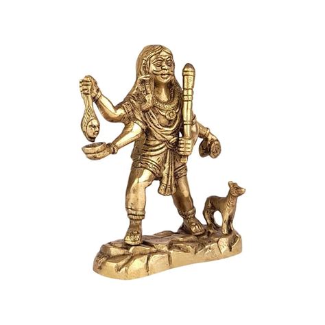 ARTVARKO Brass Idol Kaal Bhairav Murti Kalbhairav Bhairo Baba Kaala ...