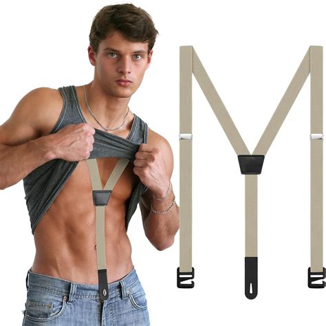 Eurzom Hidden Suspenders for Untucked Men Under Clothing Y Back ...