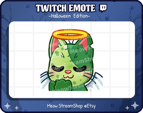 Twitch Emote / Cute Zombie Cat Pray Halo Angel Emotes / - Etsy India