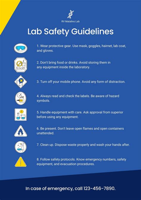 Free printable lab safety poster templates | Canva