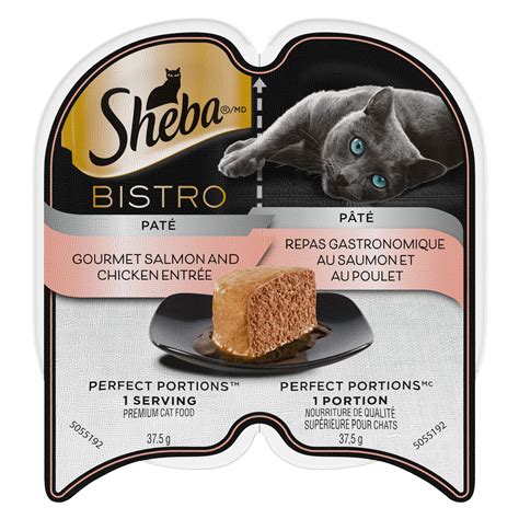 Sheba Bistro Paté Perfect Portions Wet Cat Food, Gourmet Salmon ...