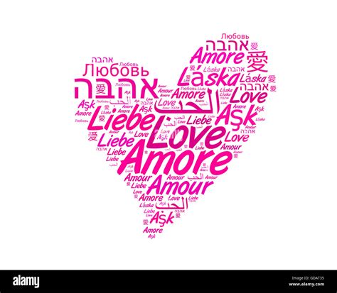 Love concept word cloud in many languages of the world Stock Photo - Alamy