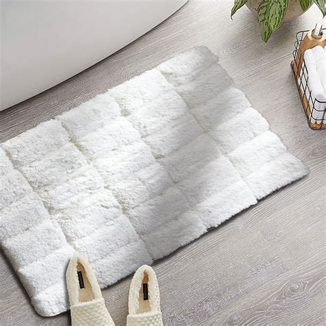 Buy MASPAR Slab Comose Cotton Checked Anti-Slip Bath Mat - 60x40cm from ...