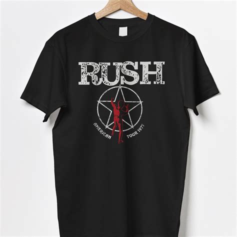 Rush Rock Music Band American Tour 1977 Shirt Rush Starman T-Shirt