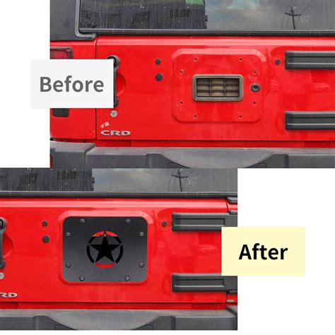 BESTAOO Spare Tire Delete Plate for Jeep JK Wrangler & Unlimited 2007 ...