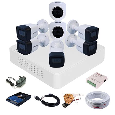 HIKVISION Turbo HD 8 Channel DVR with 5 MegaPixel Audio Cameras Built ...