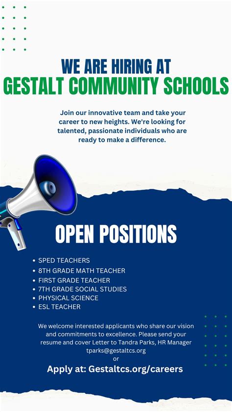 Gestalt Community Schools is looking for dynamic leaders to join the ...