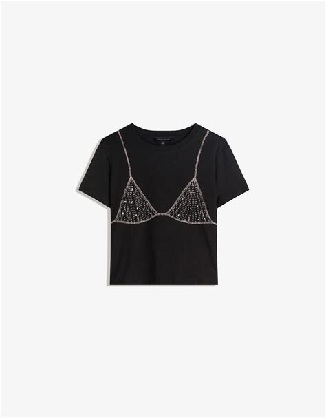 Short sleeve printed T-shirt - Women | Bershka
