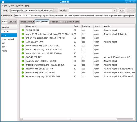 Nmap Features 的图像结果