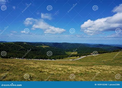 Beautiful View from Le Hohneck Mountain Over the Hilly Landscape of the ...