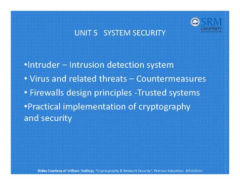 Unit5 system security - notes - UNIT 5 SYSTEM SECURITY Intruder ...