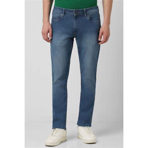 Buy Peter England Men Blue Dark Wash Slim Tapered Jeans Online