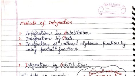 Methods of Integration (CBSE) - Classfelling Notes - Studocu