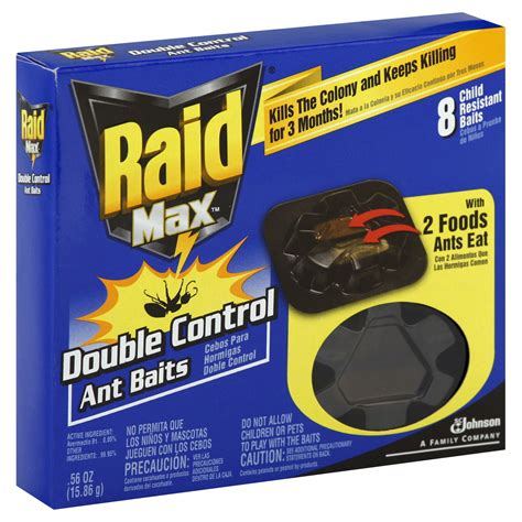 Raid Max Ant Baits, Double Control, 8 baits [0.56 oz (15.86 g)]
