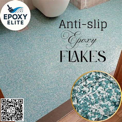 Epoxy flakes|Anti-slip overlay|Waterproof flooring|No grout line|No ...
