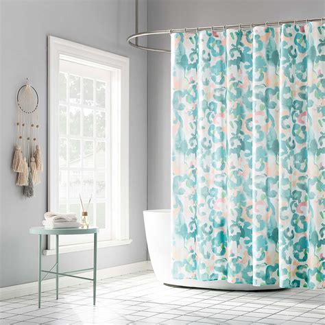 13-Piece Yara Multicolor Abstract Leopard Print Shower Curtain Set, 70x72