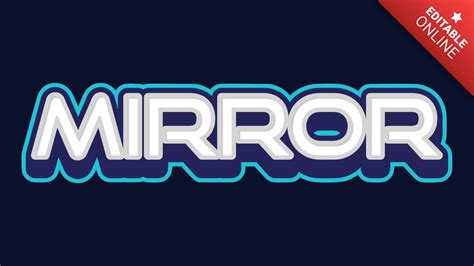 Image result for Mirror Text Design