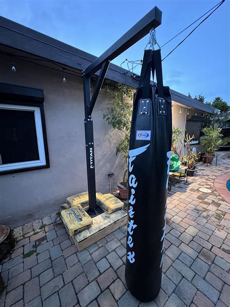 Any advice to help stabilize the heavy bag stand to stop wobbling? : r/DIY