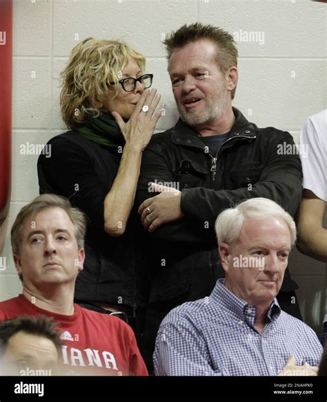Meg Ryan And John Mellencamp At Iu Basketball Game