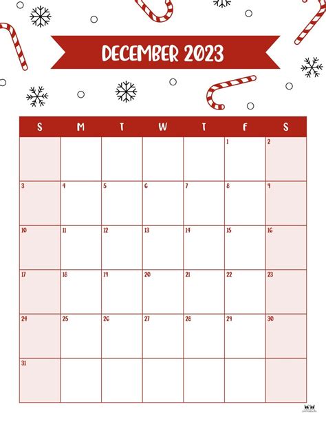 December 2023 Calendars - 50 FREE Printables | Printabulls | Printable ...