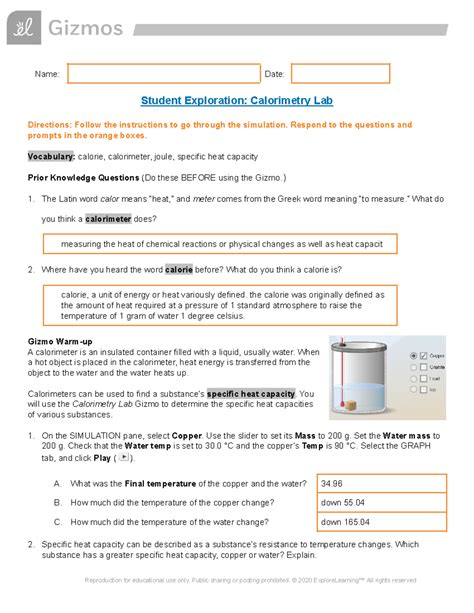 Calorimetry Lab Gizmo Answers Activity C : H R Diagram Gizmo Activity C ...