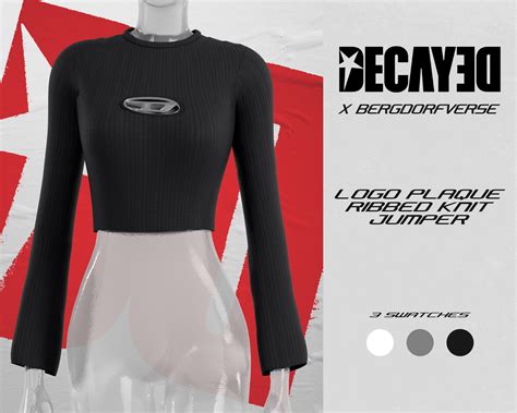 "D" Essentials Collection Gift: Logo Plaque Ribbed Knit Jumper ...