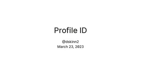 Profile ID — Teletype
