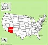 Arizona location on the U.S. Map