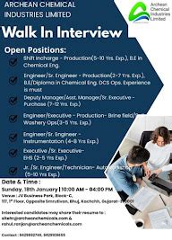 Archean Chemical Industries Limited Job vacancy for Production ...