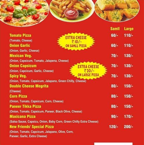 Menu at New Friend's Pizza Birj Puri Delhi, Delhi, A-381 Birj Puri