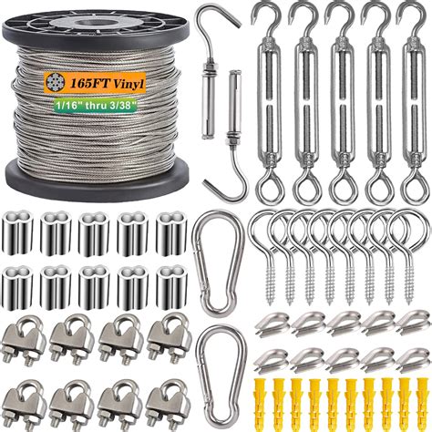 Wire Rope Kit 1/16 Inch Wire Rope Stainless Steel 304 Wire Rope, 7x7 ...