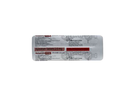 Apixacure 2.5mg Tablet: View Uses, Side Effects, Price & Substitutes