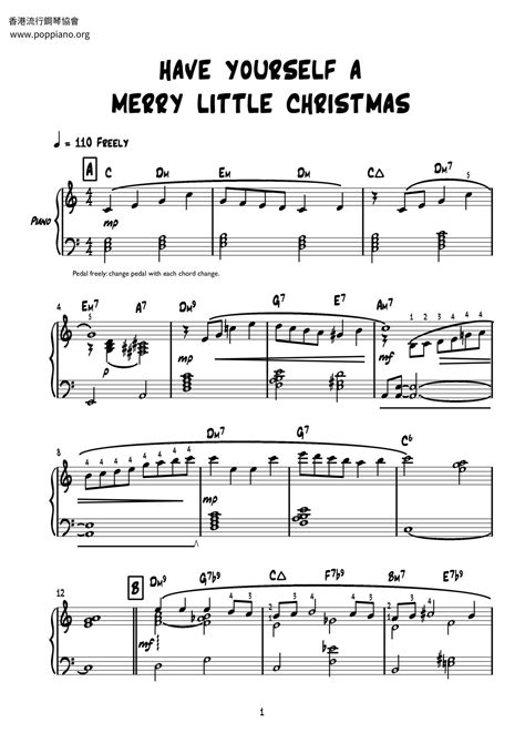 Christmas-Have Yourself A Merry Little Christmas (Hugh Martin) Sheet ...
