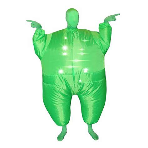 Green Light Up Mega Morph Inflatable Adult CostumeDefault Title | Adult ...