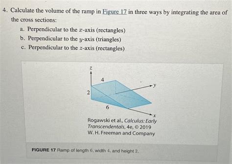 Solved Calculate the volume of the ramp in Figure 17 in | Chegg.com