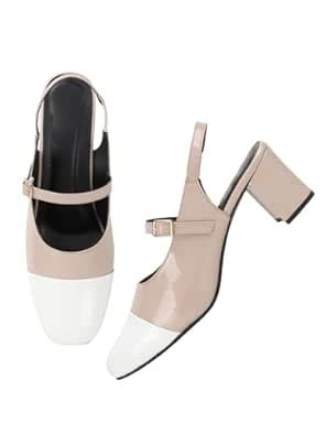 Buy TRYME Women Mary Jane Block Heels | Single Strap Round Toe Pumps ...