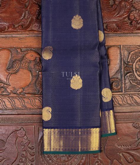 Buy Blue Kanjivaram Silk Saree T687143