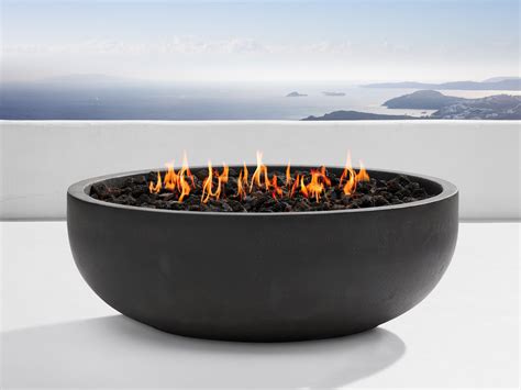 Carson Round Natural Gas Fire Pit in Stone Gray | Arhaus | Natural gas ...