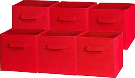 amazon basics Square Foldable Storage Cubes (Beige) - 6 Pack : Amazon ...